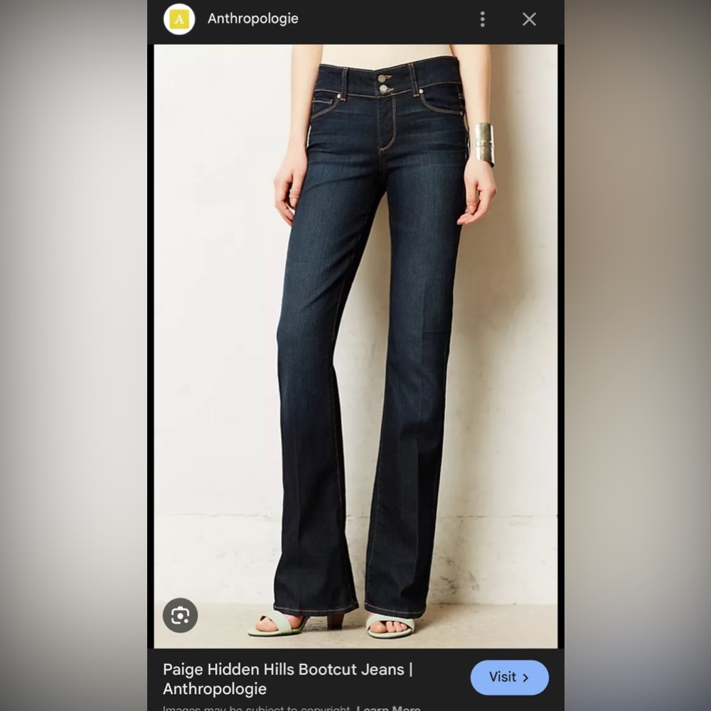 PAIGE HIDDEN HILLS boot cut jeans